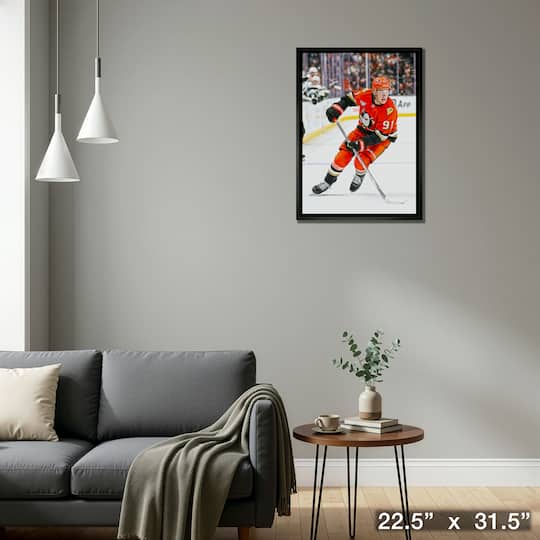 Leo Carlsson 20" x 29" Framed Canvas Anaheim Ducks 22.5" x 31.5"